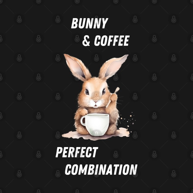 bunny and coffee - perfect combination by in leggings