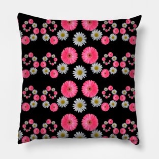 pink flowers daisy flower blooming daisies blooms Pillow