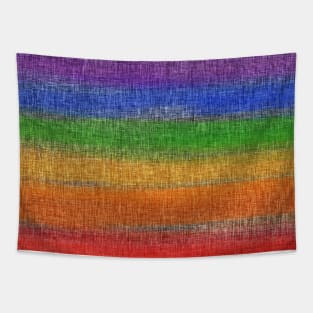 Rustic Rainbow Stripes Graphic Tapestry