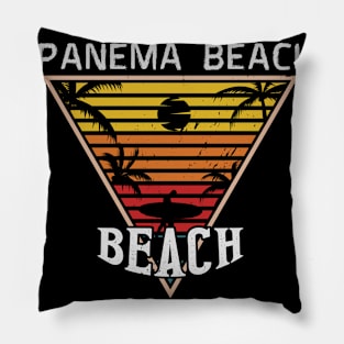 Beach day in Ipanema Beach Pillow