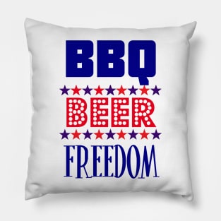 BBQ Beer Freedom parody Pillow