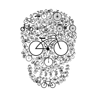 Bicycle Series: Bicycle Skull (Black Graphic) T-Shirt