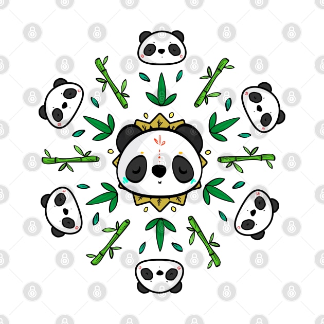 Pandala - Mandala Panda by lunaticpark