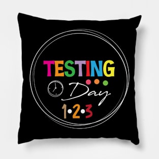 Testing Testing 123 Funny Testing Day Teacher Gift Pillow