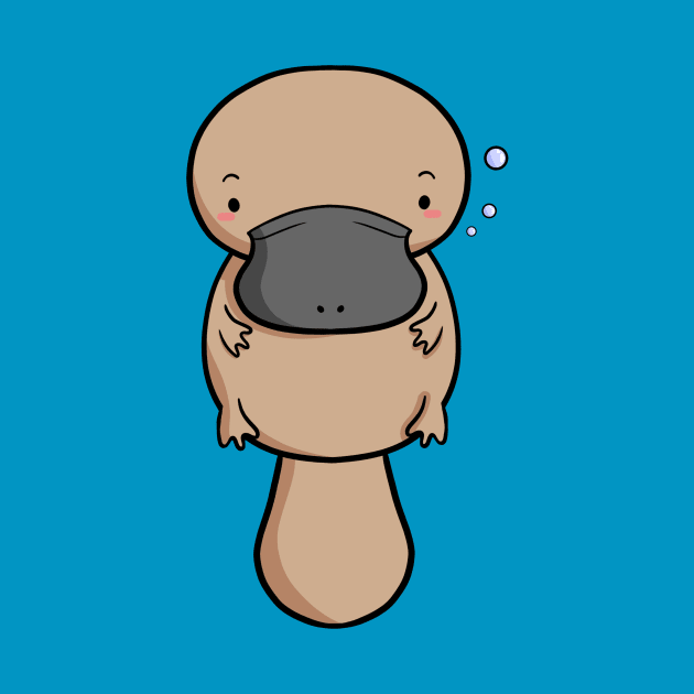 Platypus Cute Australian Animal Illustration by fizzyllama