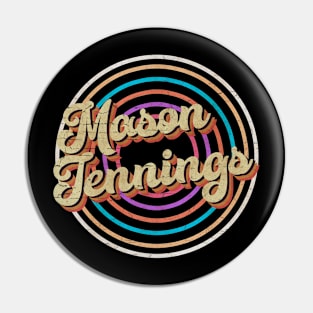 vintage circle line color Mason Jennings Pin