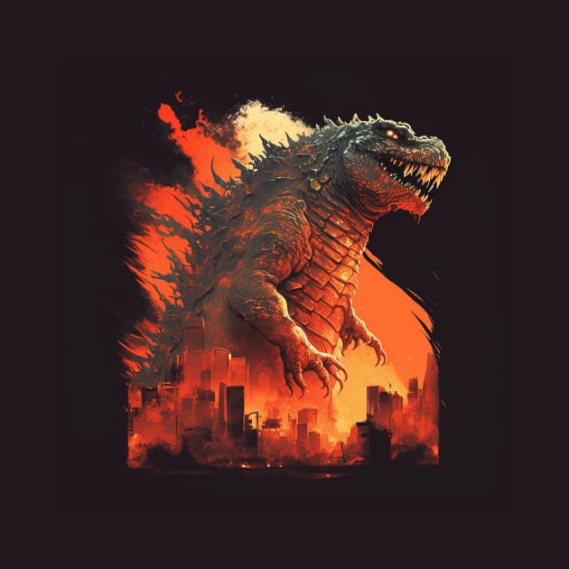 Illustration of Godzilla by KOTYA