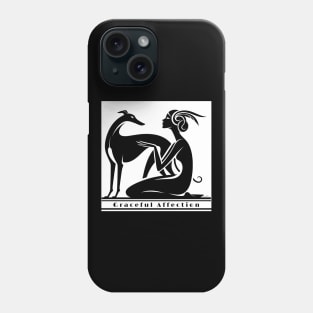 Greyhound And Woman Art Deco Phone Case