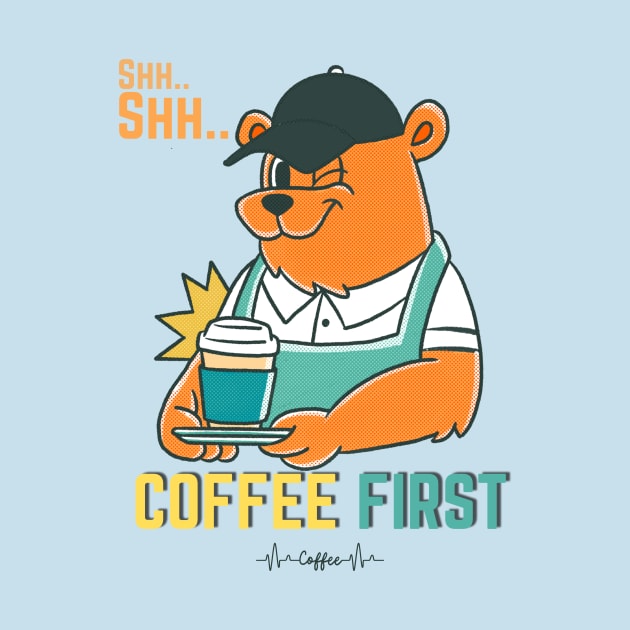 Shh.. Coffee First by HaMa-Cr0w