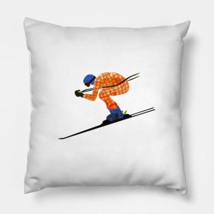 Alpine Skier Pillow