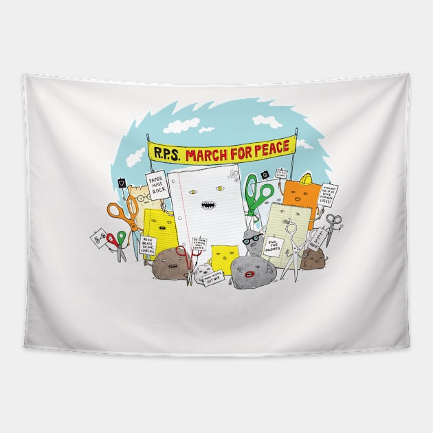 Paper Hugs Rock Tapestry by Made With Awesome