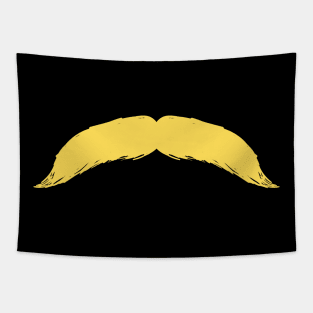 Yellow Hairy Mustache Tapestry