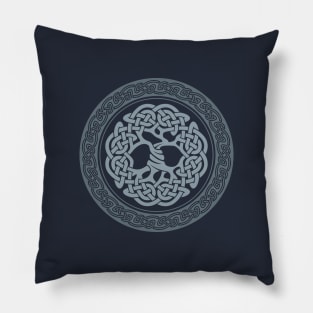 Celtic Tree,  grey Pillow