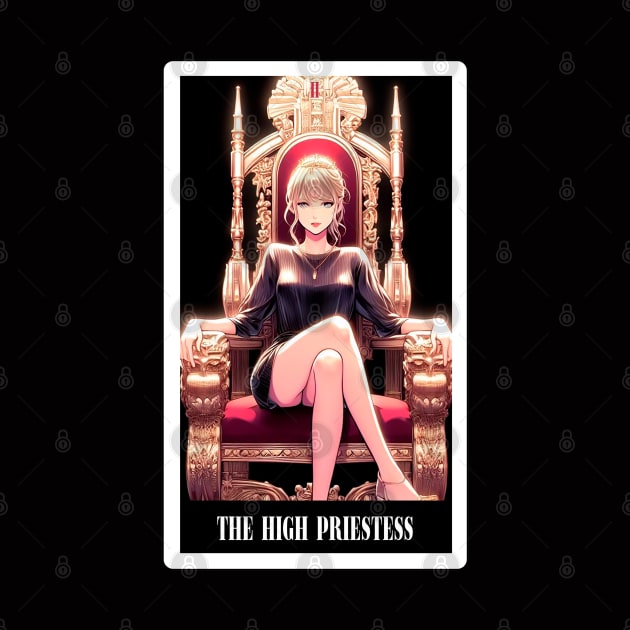 the high priestess - swiftie tarot card by sadieillust