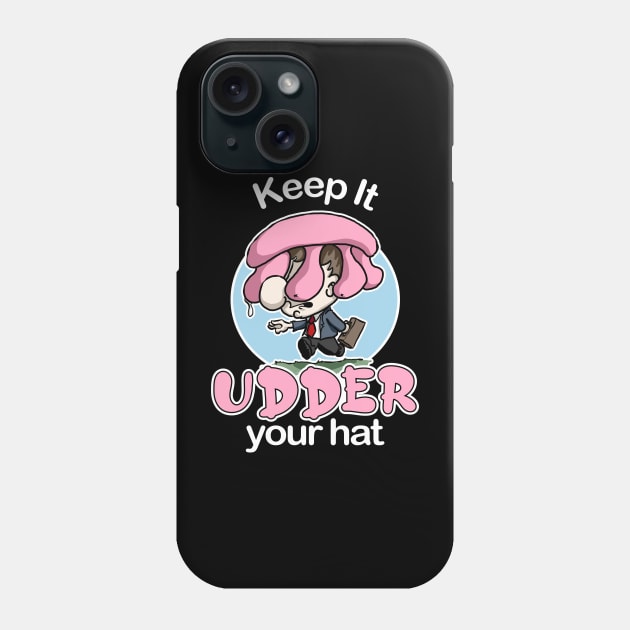 Keep It Udder Your Hat Phone Case by Kev Brett Designs