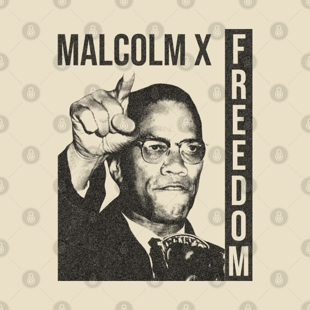 Malcolm X Freedom by AquQira