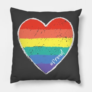 Pride T-Shirt Gay Pride Tshirt Proud LGBTQ apparel Lesbian Pride Bi Pride Equality Shirt Pride Month Gift Rainbow shirt Pillow