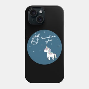 Unicorn raised to heaven, forever in my heart Phone Case