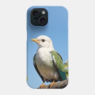 Fantasy Bird with Green and Blue Wings Phone Case