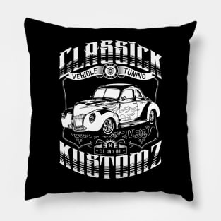 Hot Rod - Classick Kustomz (white) Pillow