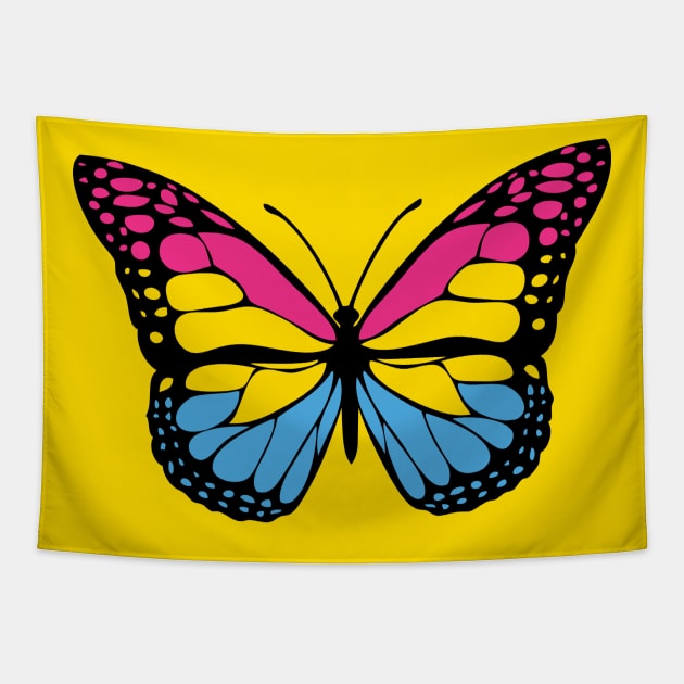 Pansexual Butterfly Tapestry by TheQueerPotato