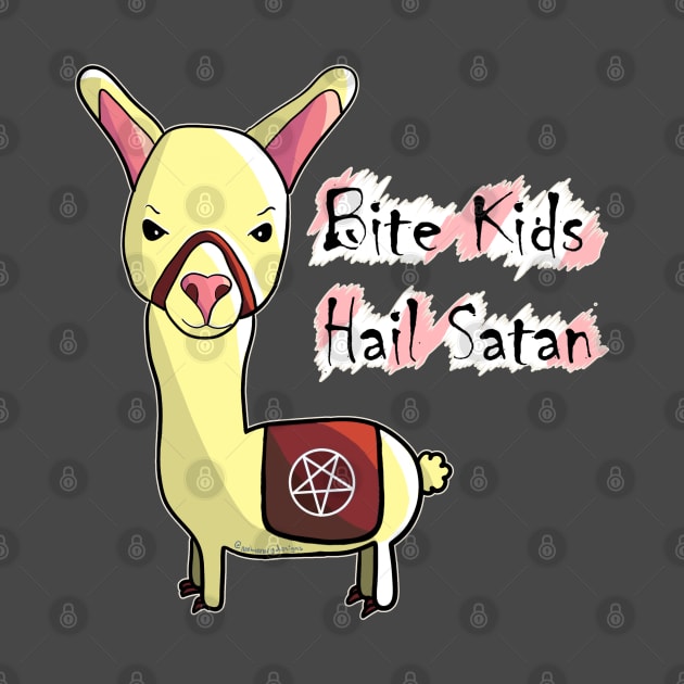 Bite Kids Hail Satan by nonbeenarydesigns