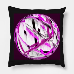 Pink lines on purple Pillow