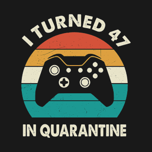 I Turned 47 In Quarantine - Sunset Retro Vintage 1973 47th Birthday Gift T-Shirt