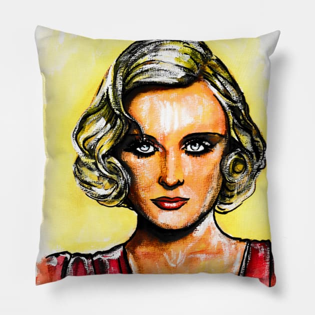 Carole Lombard Pillow by Svetlana Pelin