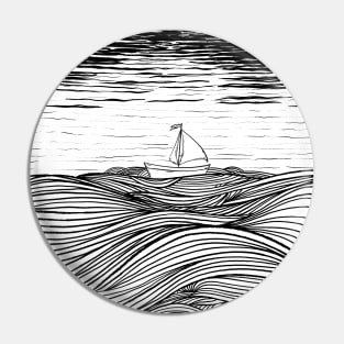 A Boat on the sea Pin