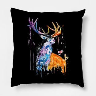 Deer Watercolor Pillow