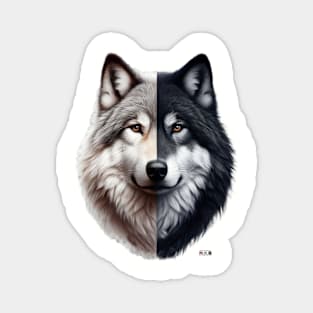 Wolf Yin and Yang by focusln Magnet