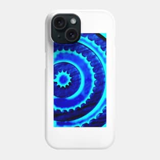 Wooden Blue Cogs Phone Case