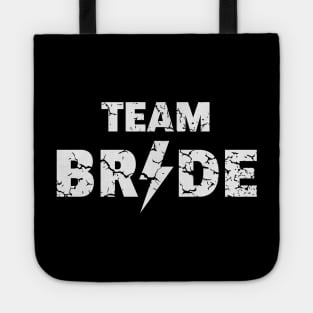 Team Bride Rocks (Hen Night / Bachelorette Party / Heavy Metal / Vintage / White) Tote