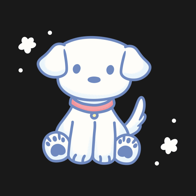 Cute white dog by KammyBale