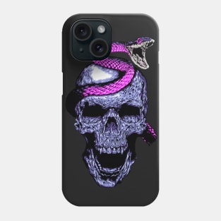 Skull and snake Phone Case