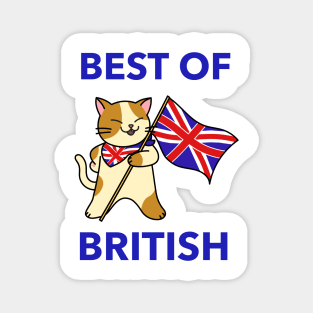 Best Of British, British Cat, Great Britain, British Flag Magnet