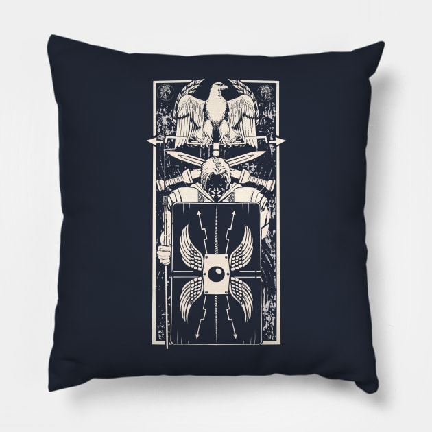 The Dangerous Soldier- Roman legionary, Roman Empire SPQR Eagle Pillow by IceTees