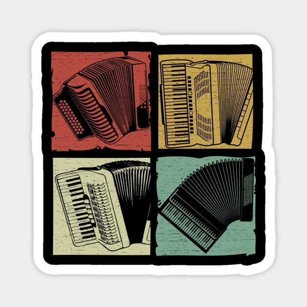 Vintage accordion design Magnet by vpdesigns