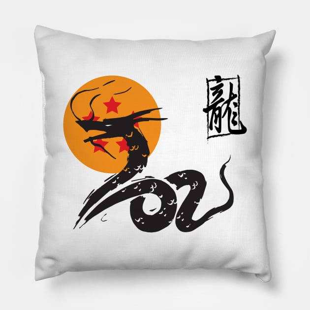 Obey Shenron Pillow by WMKDesign