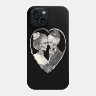 Couple love fancy skull. Phone Case