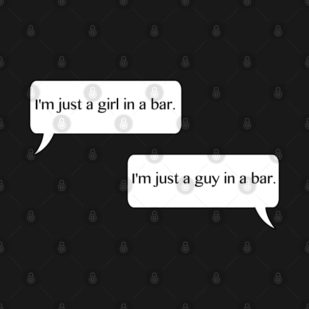 Just a girl and a guy in a bar. by cristinaandmer