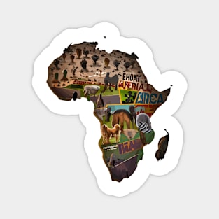 African Map Magnet