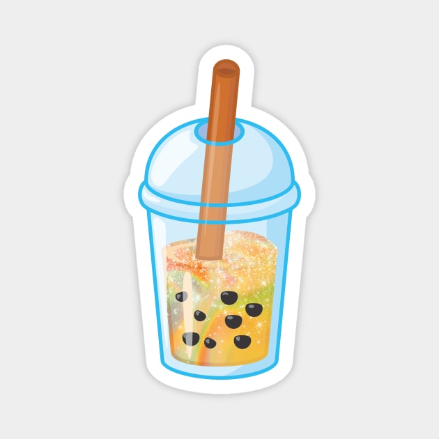 Shiny Bubble tea Magnet by Vintage Dream