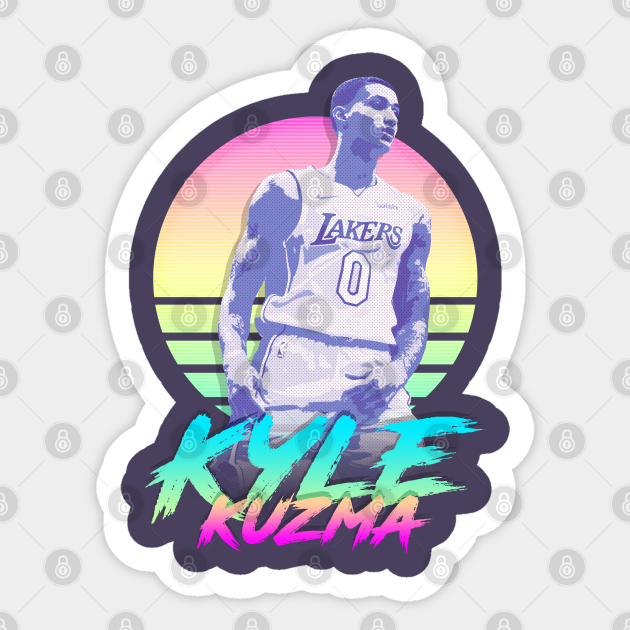 Kyle Kuzma Retro Futuristic Aesthetic Kyle Kuzma Autocollant Teepublic Fr