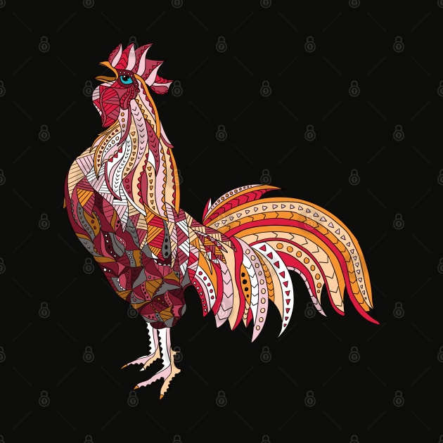Ethnic Crowing Rooster by Tebscooler
