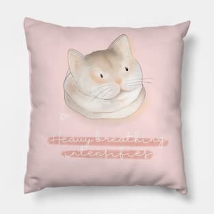 Heavy breathing cat Pillow