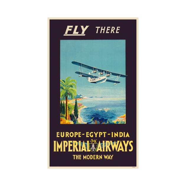 Fly There Imperial Airways Vintage Poster 1928 by vintagetreasure