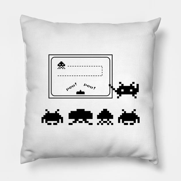 Alien Invaders Academy Pillow by Printadorable
