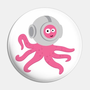 Pinky Octopus Diver Pin